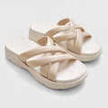 Women's Criss-Cross Slide - Beige