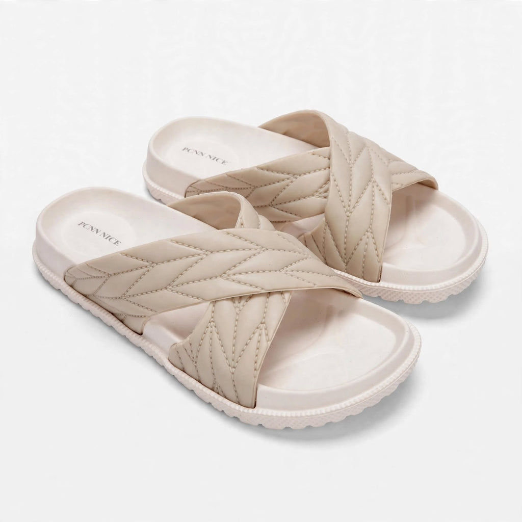 Women's Cross Slide - Beige