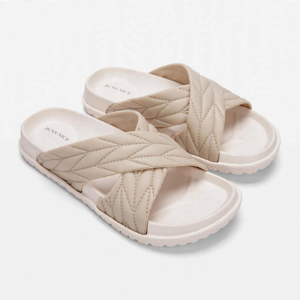 Women's Cross Slide - Beige