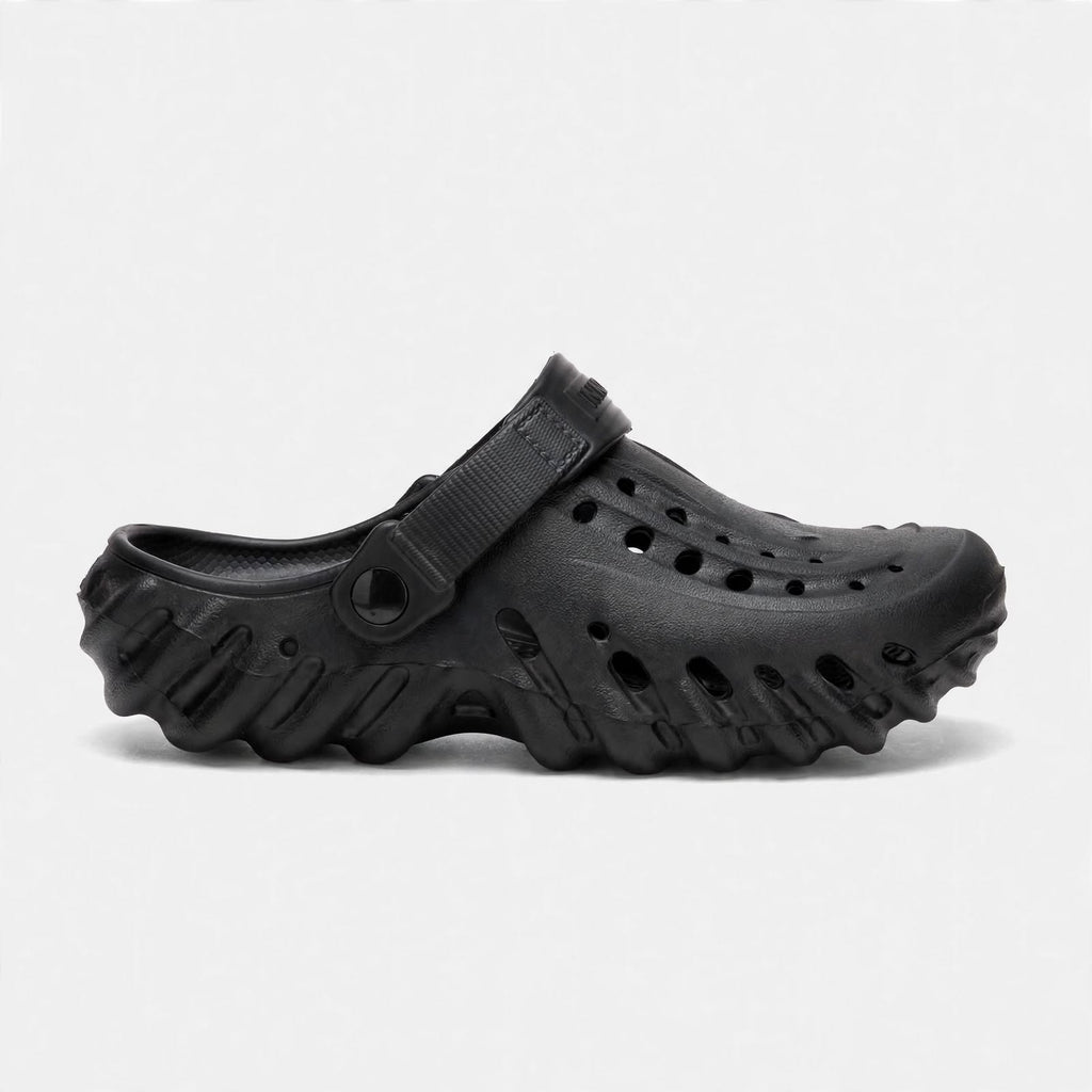 Men's black clog - single shoe strap detail