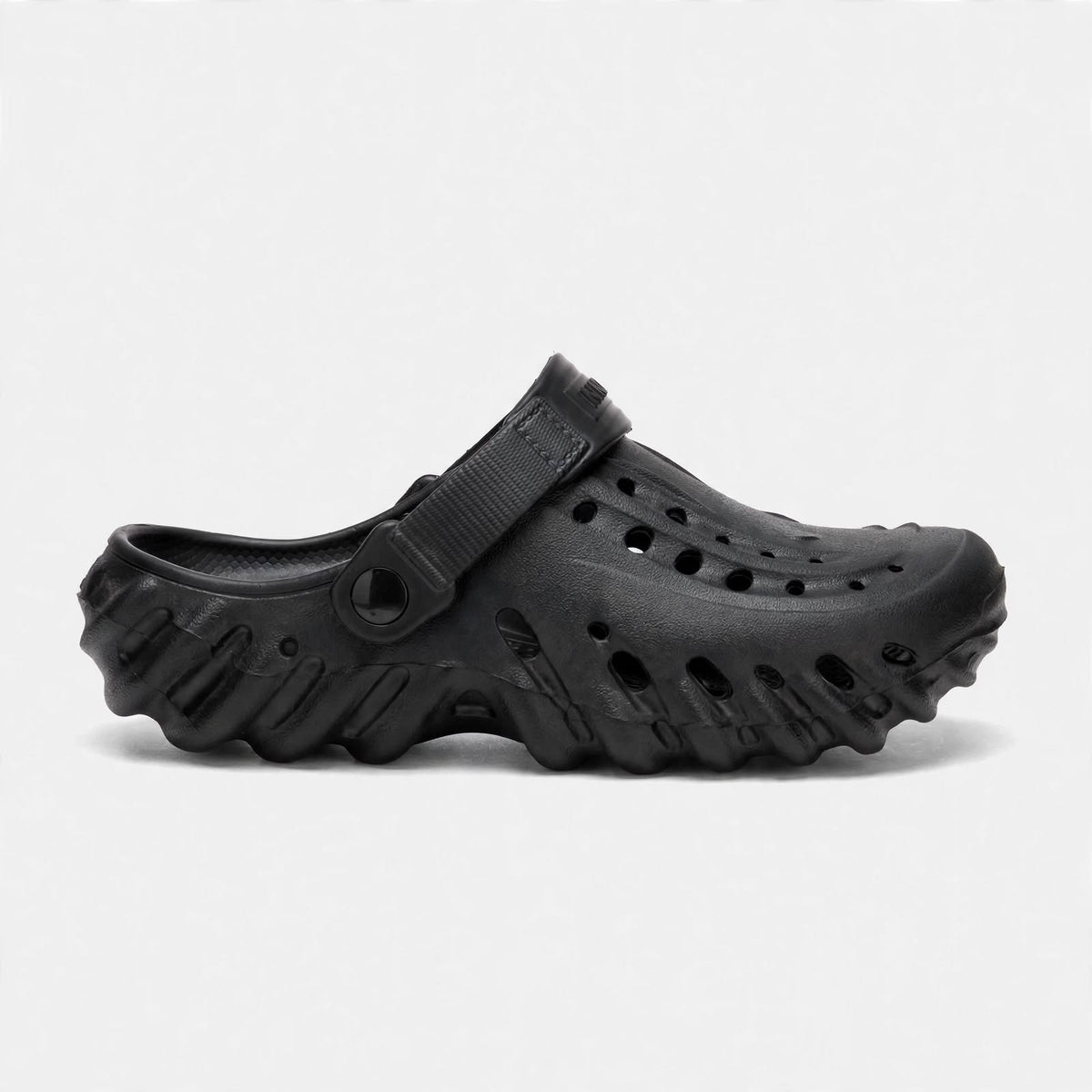 Men's black clog - single shoe strap detail