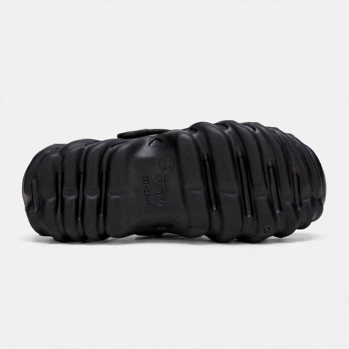 Men's black clog - sole and tread view