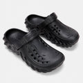 Men's black clogs - pair front view