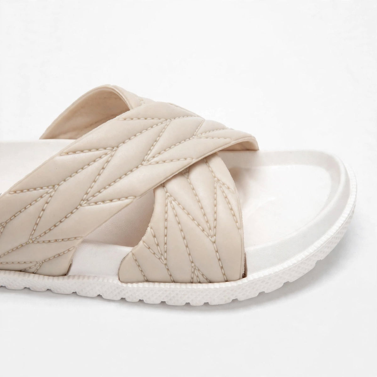 Women's Cross Slide - Beige