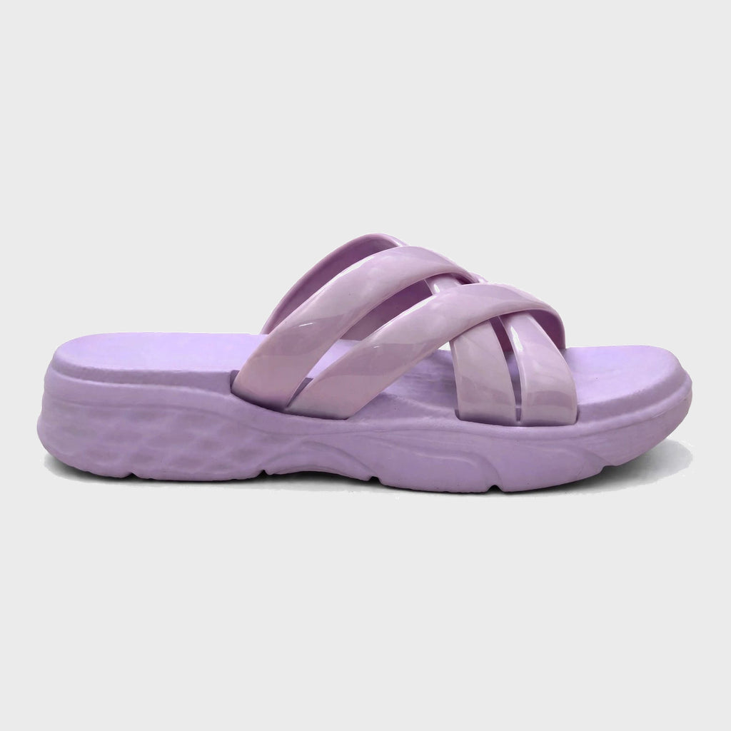 Women's Criss-Cross Slide - Purple