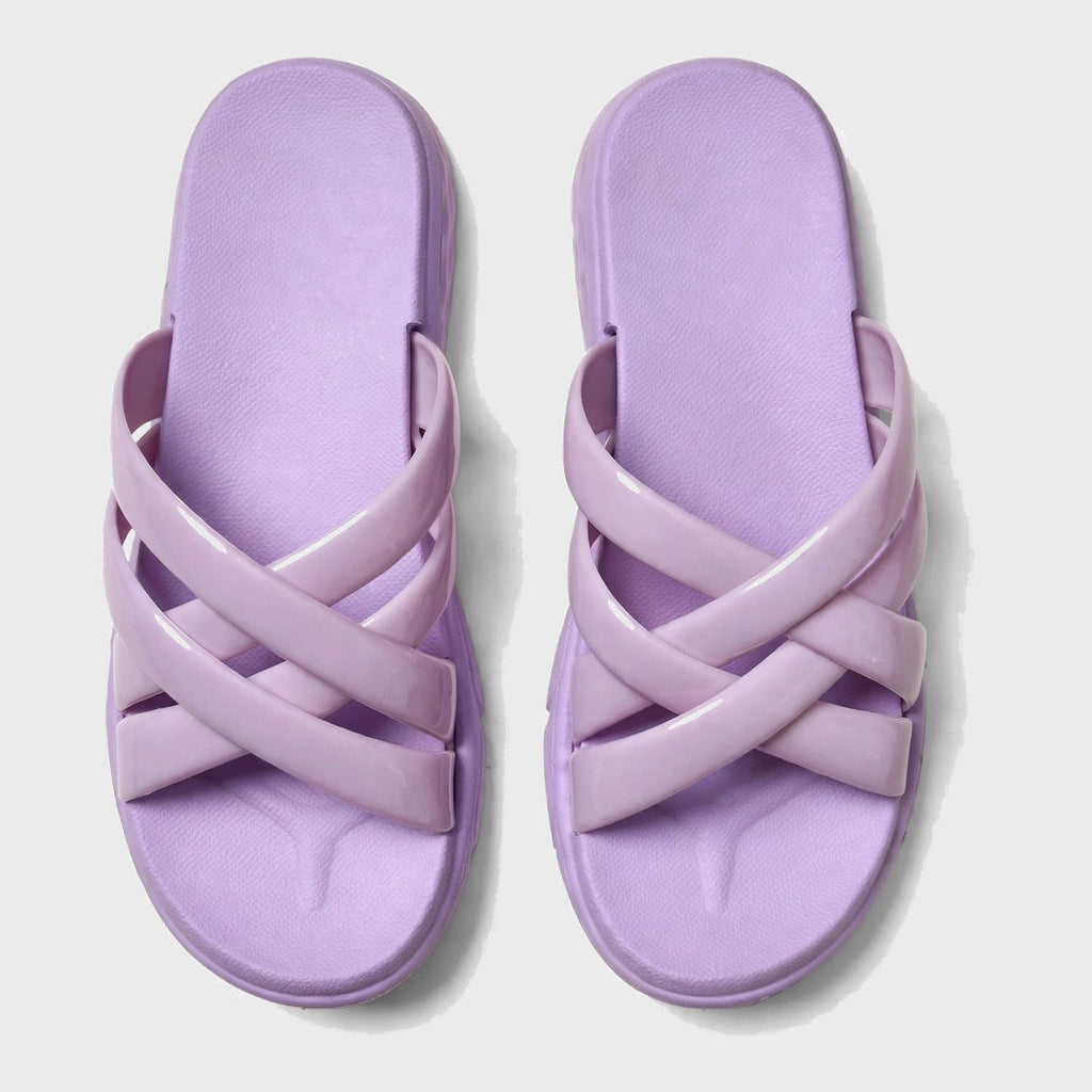 Women's Criss-Cross Slide - Purple