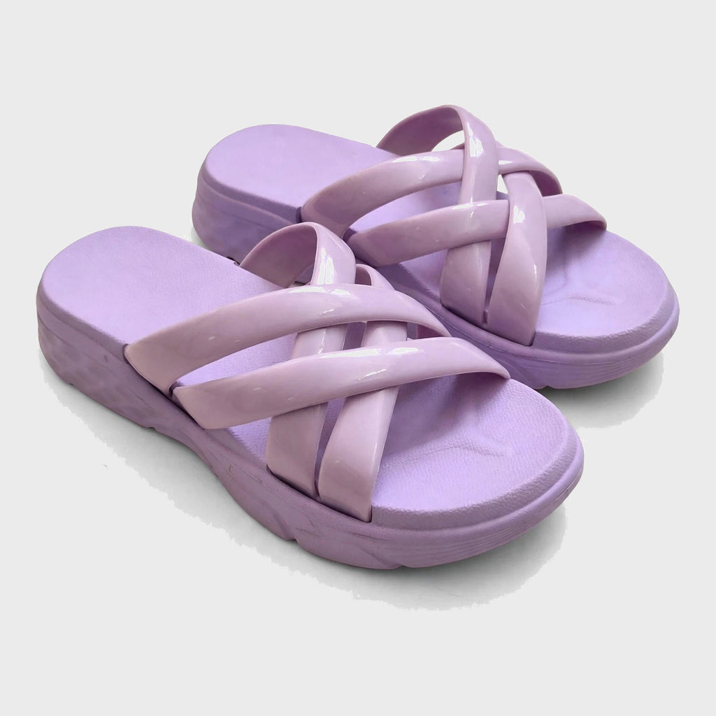 Women's Criss-Cross Slide - Purple