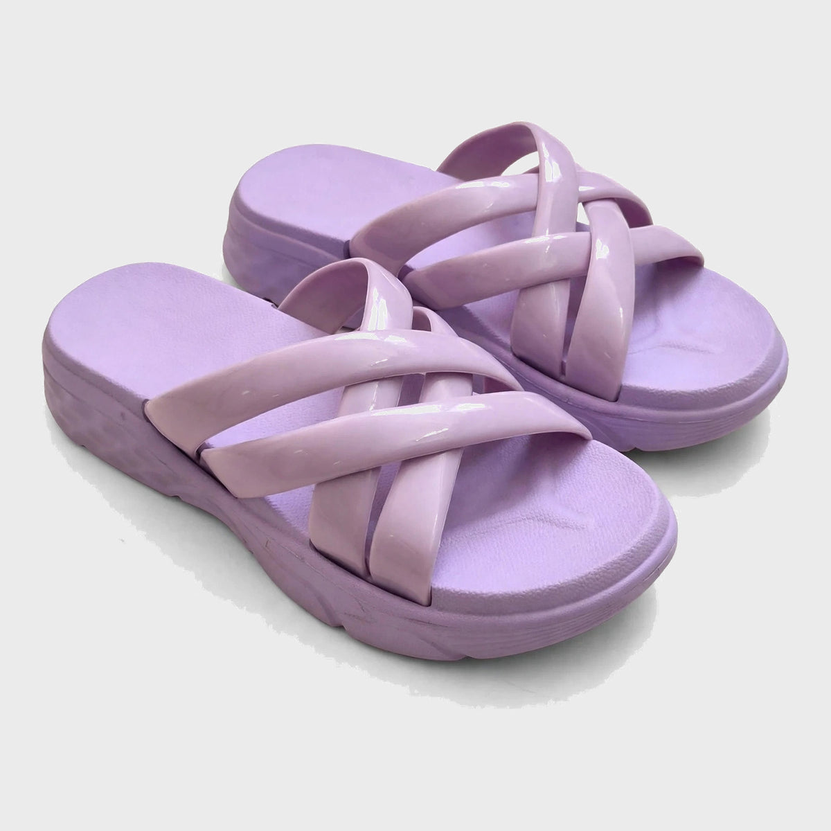 Women's Criss-Cross Slide - Purple