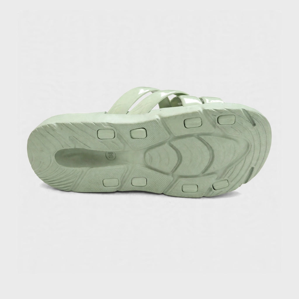 Women's Criss-Cross Slide - Green