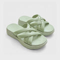 Women's Criss-Cross Slide - Green