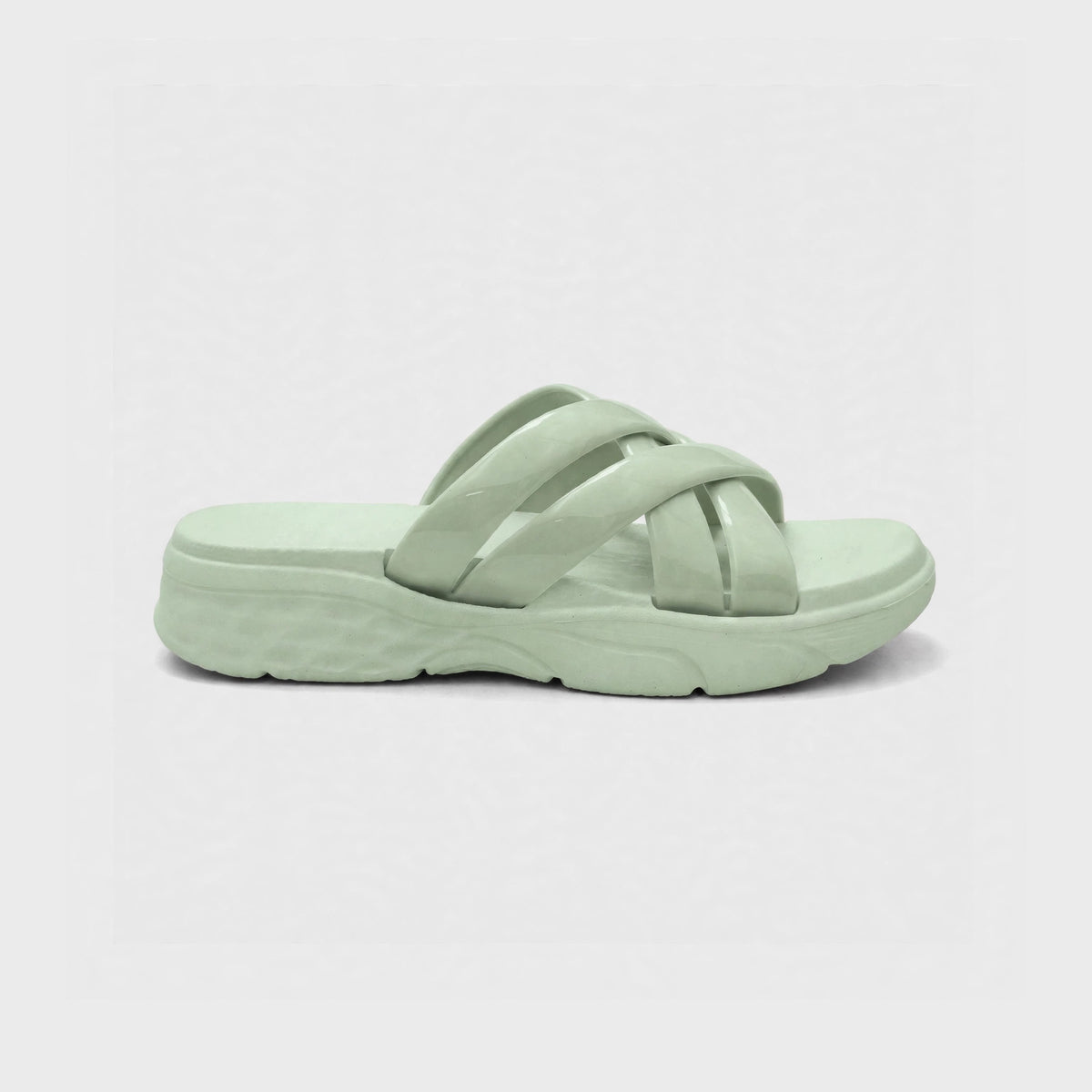 Women's Criss-Cross Slide - Green