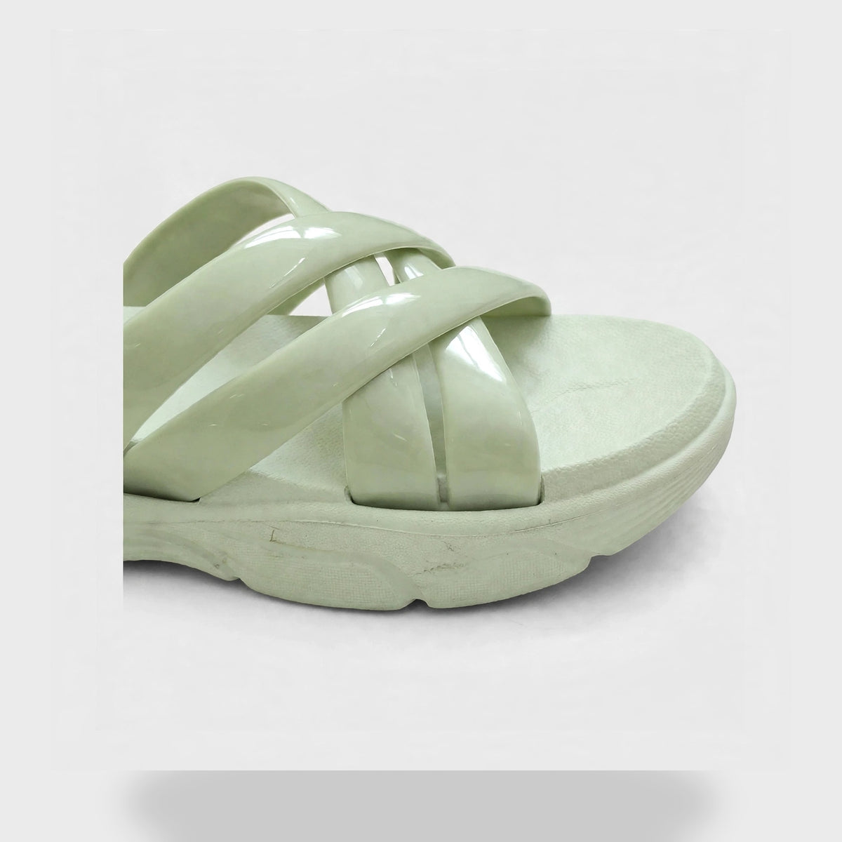Women's Criss-Cross Slide - Green