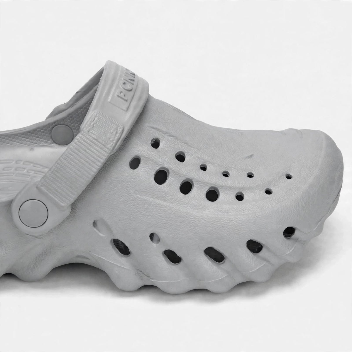 men's grey clogs