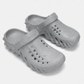 men's grey clogs